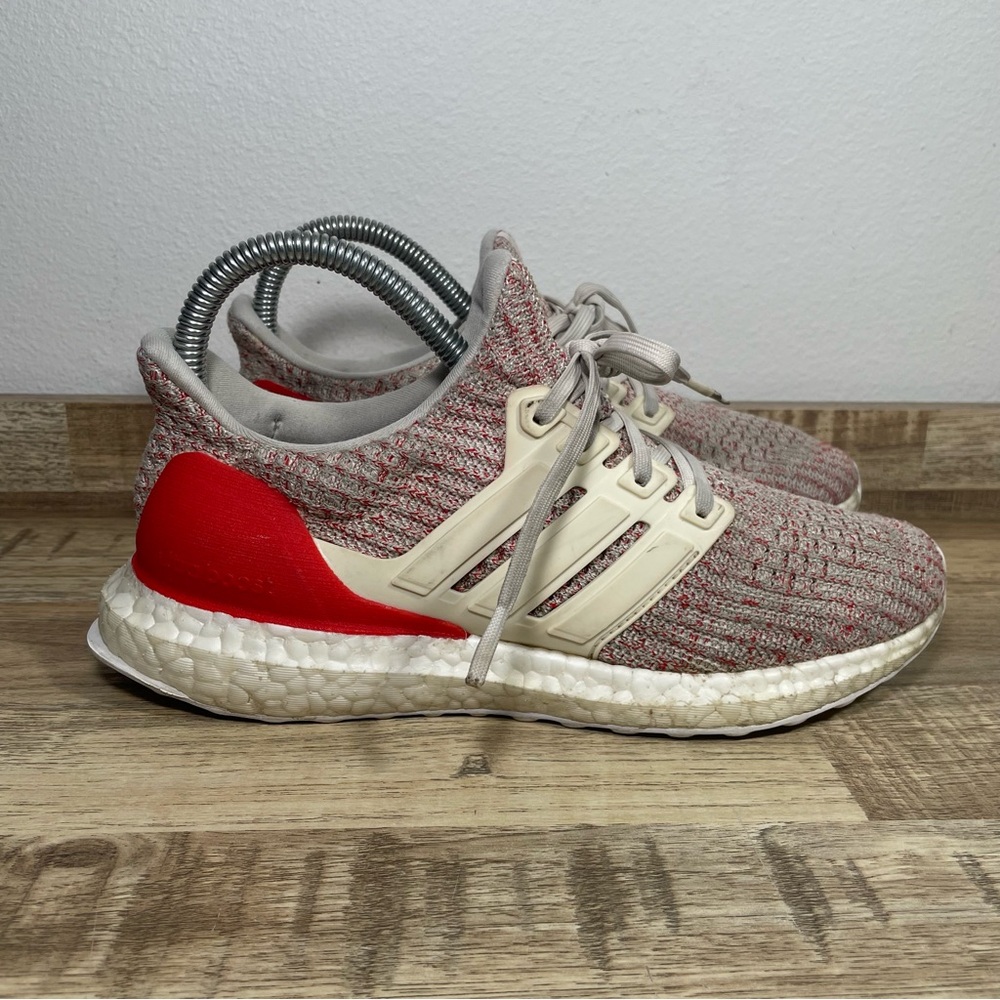 Adidas UltraBoost 4.0 Training Running Gym Sneakers Women's Size 6 Red White GUC